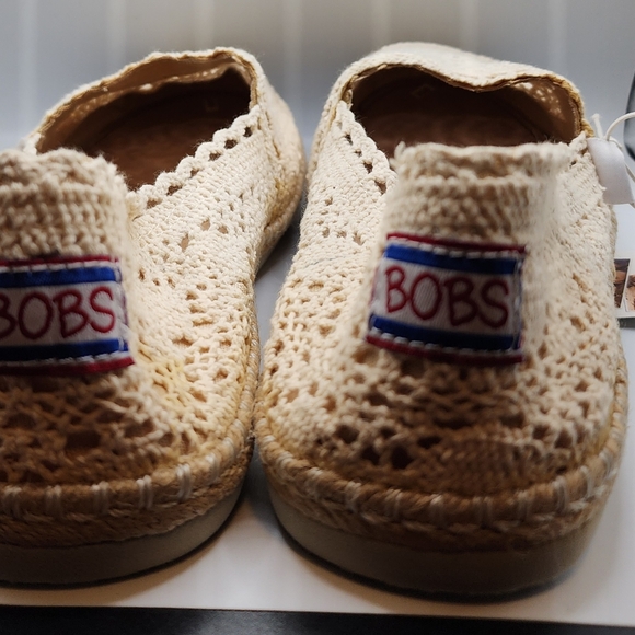 NWT Bobs lace crochet loafer Casual shoes 10 Natural Douly Flats cream Cottage - Picture 3 of 14